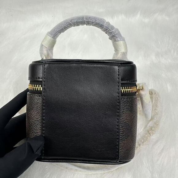 Coach Ava Crossbody Bag In Signature Canvas In Gold/Walnut/Black CY732 NWT - Picture 4 of 10